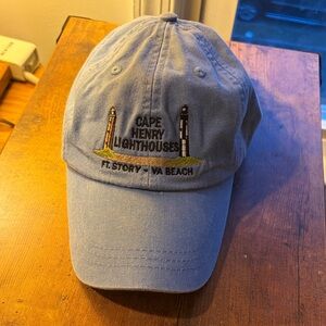 Stylish Blue Cap with Brown Strap